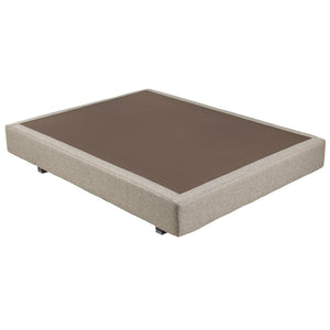 Base tapizada transpirable Pikolin textil color ash con patas de 10 cm