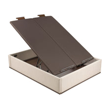 Cargar imagen en el visor de la galería, Canapé abatible eléctrico Pikolin DSGN tapizado con tapa doble y 35 cm de altura
