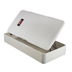 Canapé abatible juvenil Pikolin Naturbox de madera con apertura lateral, Blanco