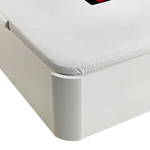 Canapé abatible juvenil Pikolin Naturbox de madera con apertura lateral, Blanco