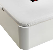 Cargar imagen en el visor de la galería, Canapé abatible juvenil Pikolin Naturbox de madera con apertura lateral, Blanco
