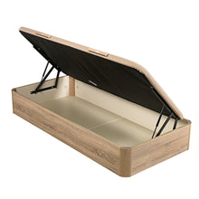 Cargar imagen en el visor de la galería, Canapé abatible juvenil Pikolin Naturbox de madera con apertura lateral, Natural
