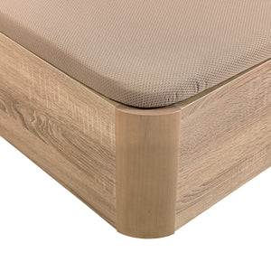 Canapé abatible juvenil Pikolin Naturbox de madera con apertura lateral, Natural